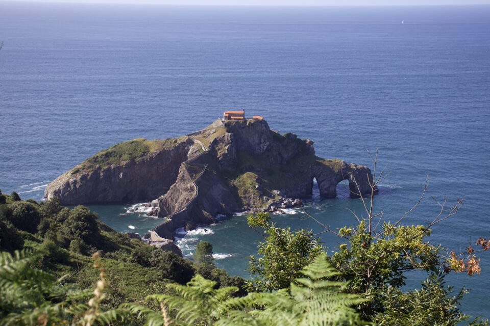La vista su San Juan de gatzelugaxte